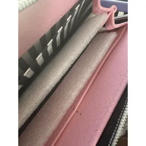 Marc Tetro Black Tuxedo Cat‎ Zip Around Long Wallet Pink Saffiano Pop Art NIB thumbnail 6