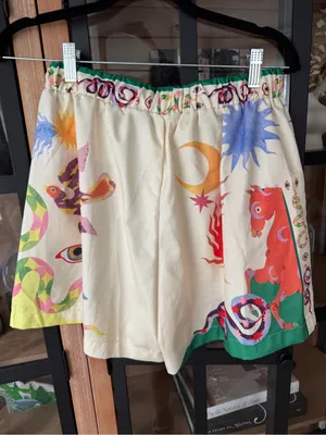 Amazon seeker print shorts high rise colorful horse snake celestial drawstring thumbnail 3