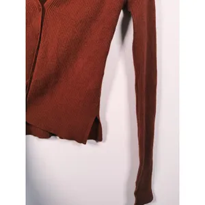 Abercrombie & Fitch Slim Button Up Ribbed Cardigan Small Brown Quiet Luxury Fall thumbnail 9