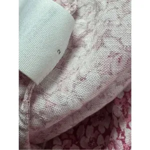 & Other Stories Puff Sleeve Linen Blend Mini Dress Pink Ditsy Floral Women’s 2 thumbnail 4