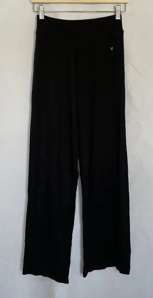 Victoria's‎ Secret Black Wide-Leg Pants With Elastic Waistband & V Logo size XS thumbnail 1