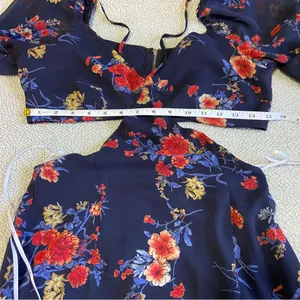 NWOT Lulus Growing, Growing, Gone Navy Blue Floral Print Cutout Maxi Dress thumbnail 8