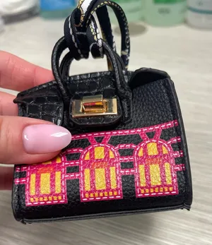 New Black Birkin Tote Charm For Purse thumbnail 1