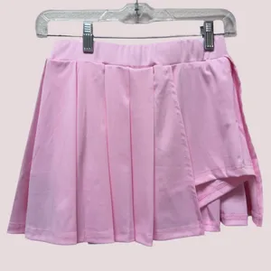 NWT Baby Pink Pleated Mini Skirt With Solid Ruffle Tennis Skirt - Small thumbnail 6