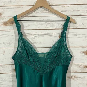 Victoria’s Secret Gold Label Lace Satin Gown - Green - Large thumbnail 8