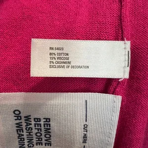 Gap Sweater Top Womens Large Pink Cotton Cashmere Long Sleeve Henley Ruffle New‎ thumbnail 9