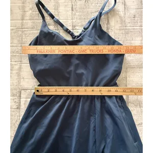 Slate Blue Built-In Shorts Athletic Workout Tennis Exercise Dress Slit - No Sz thumbnail 7