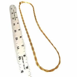 Vintage Gold Tone Woven Braided Textured Chain Necklace thumbnail 4
