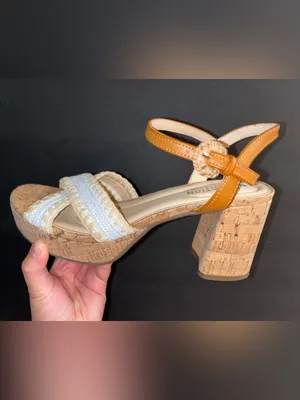 NWOB Reaction Kenneth Cole Reeva Platform Block Heel Sandals Size 7.5 thumbnail 5