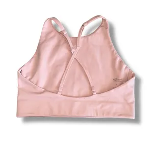 Girlfriend Collective‎ Topanga Halter Bra in Light Pink thumbnail 3