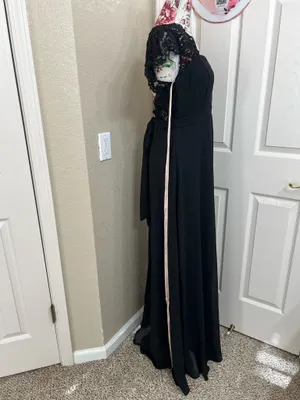 Lulu's Momentous Moments Black Lace Backless Maxi Dress thumbnail 3