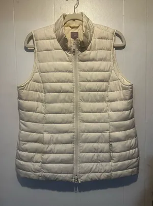 J.jill puffer‎ vest size M in cream thumbnail 1
