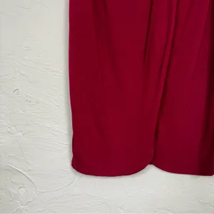 Lovers and Friends Burgundy Red Faux Wrap Mini Skirt Womens M Coquette Luxury thumbnail 6