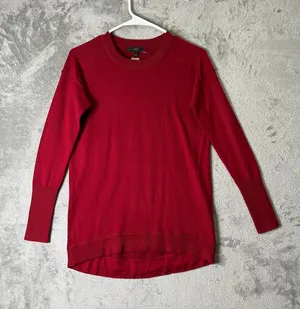 J.Crew Merino Wool Cotton Knit Long Sleeve Crewneck Pullover Sweater XXS New thumbnail 1