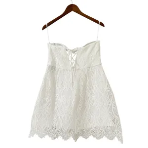 Lulus Markia White Lace Strapless Mini Dress size XL NWT thumbnail 5