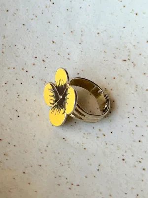 Boutique Cute fairy cottage flower adjustable ring🌼 thumbnail 5