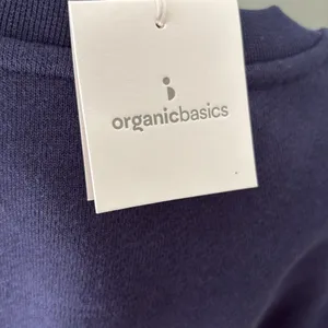 Organic Basics Navy Cropped Sweatshirt Medium NEW Blue thumbnail 4