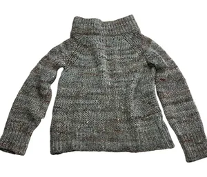 Alpaca Wool Blend Knit Sweater‎ Oversized Chunky Cowl Neck Made in Italy thumbnail 1