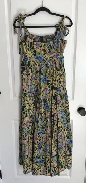 Dress Forum Los Angeles Blue Floral Maxi Dress‎ Size M thumbnail 1