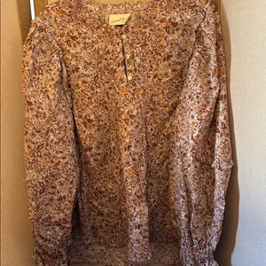 FINAL MARKDOWN Universal Thread Brown Floral Blouse XXL NWOT thumbnail 1