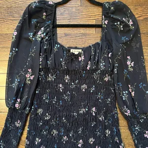 For Love and Lemons Dixon Mini Dress Black Floral thumbnail 4