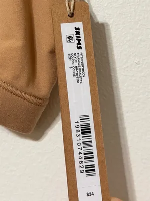 New Skims Fits Everybody Triangle Bralette Size Small Nwt Ochre Tan thumbnail 4
