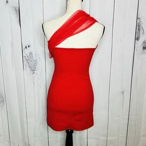 Lucy in the Sky Mini Dress Sz S Red Cocktail Party Night Out thumbnail 6