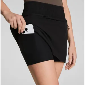 Spanx On The Move High-Rise Mini Skort Very Black Utility Hi-Waist Waisted Skirt thumbnail 3