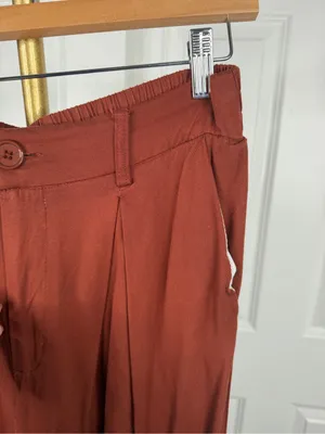 ReGeneration Celebrity Pink Rust Wide Leg Trousers Size L High Rise thumbnail 7