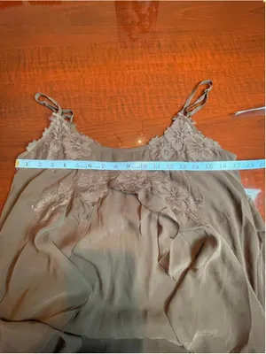 House of Harlow 1960 Chiffon Maxi Cocktail Dress Ruffles Brown Flowy Fairy Sz S thumbnail 5