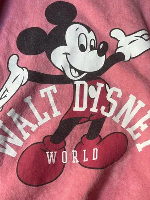 Disney Coral Pink Mickey Graphic Crewneck Sweatshirt thumbnail 2