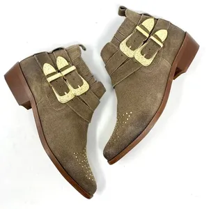 Steve Madden Nann Booties w/ Gold‎ Studs Buckle thumbnail 1