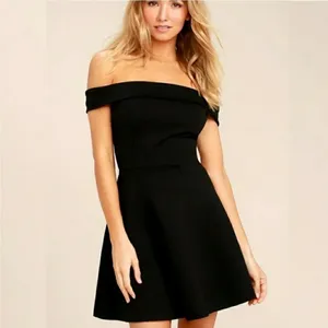 Lulus Season Of Fun Off The Shoulder Skater Dress thumbnail 2
