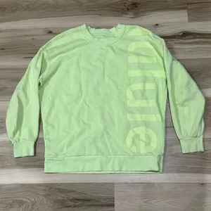 Lululemon Perfectly Oversized Crewneck Sweatshirt Neon Green Women’s 6 thumbnail 2