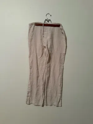 Portrait Linen Tie Pants Tan Size XS thumbnail 2