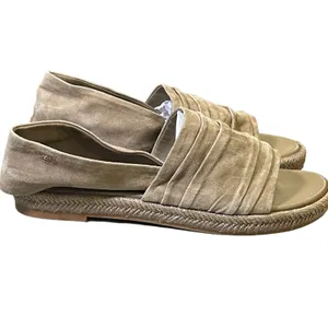 Tory Burch Gathered Slingback Strap Coastal Suede Espadrille Sandals Size 7.5 thumbnail 4