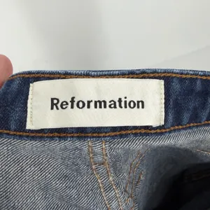 Reformation Winona Mid Slim Jean Volta Dark‎ Wash Blue Denim Size 25 thumbnail 3