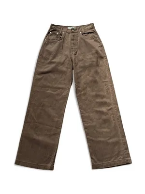 Banana Republic Women’s Wide-Leg Denim Pants in Brown Tencel Cotton Blend Size 6 thumbnail 1
