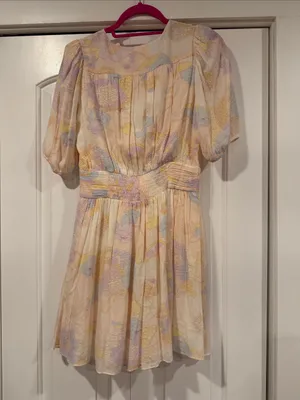 Ba&sh Noam floral print mini dress in a pastel colorway size 1/s‎ thumbnail 8