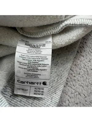 Carhartt Full Zip Hoodie Womens XL Relaxed Fit Gray Speckled Workwear Sweatshirt thumbnail 5