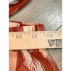 NWT O.P.T Kimia Orange Ikat Maxi Dress Belted Plunge‎ Neck Medium M thumbnail 6