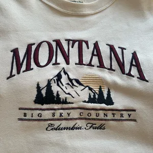Abercrombie & Fitch White Montana Graphic Sweatshirt thumbnail 4