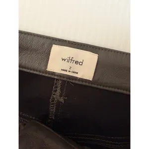 Aritzia Wilfred Faux Leather Vegan Straight Leg Pants Charcoal‎ Grey Size 2 thumbnail 4