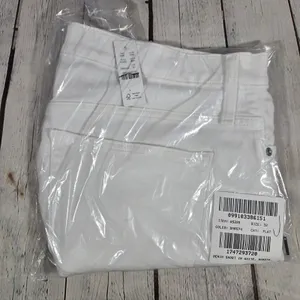 J Crew Mid Rise Short White‎ Denim Cutoff Frayed Hem Size 32 thumbnail 11