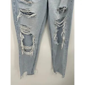 American Eagle AEO Jeans Women 0 Blue Light Wash Denim‎ Distressed Mom thumbnail 3