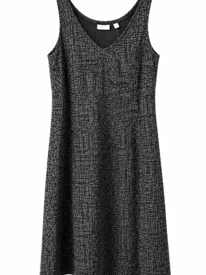New York & Company NWT Gray Black Abstract Print Dress Size L thumbnail 2