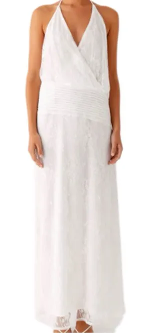 Peppermayo Reinhart Halter Maxi Dress White thumbnail 1