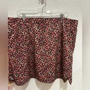 Chico's Red and Black Animal Print Skirt thumbnail 2