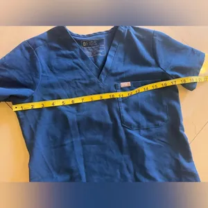 Figs XXS technical Catarina Scrub Top Dark Harbor V-Neck Womens blue thumbnail 3