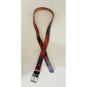 Unisex JON WYE Leather Floral Belt Western Retro Made in USA Men‎ Women 46.5" thumbnail 5
